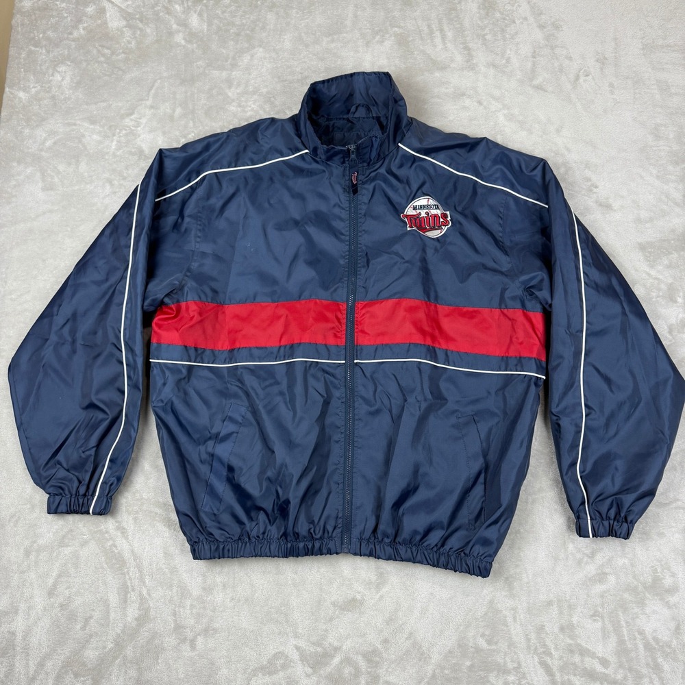 Minnesota Twins Jacket Genuine Merchandise Men L Navy Windbreaker MLB Baseball
